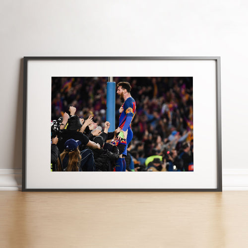 Messi celebrates the Remontada, 2017