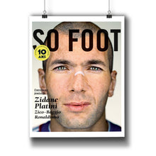 Load image into Gallery viewer, Poster Zidane 10 years, So Foot #108