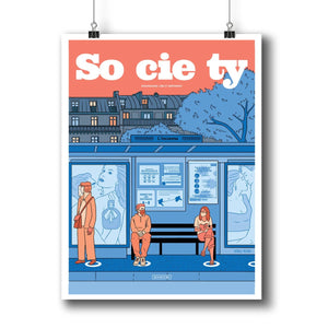 Affiche Society #131, Distanciation sociale