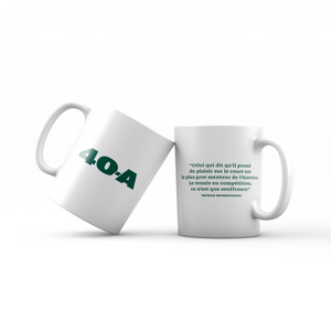 Mouratoglou quote mug "Competitive tennis is only suffering"