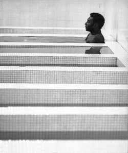 Pelé in his bath, 1974