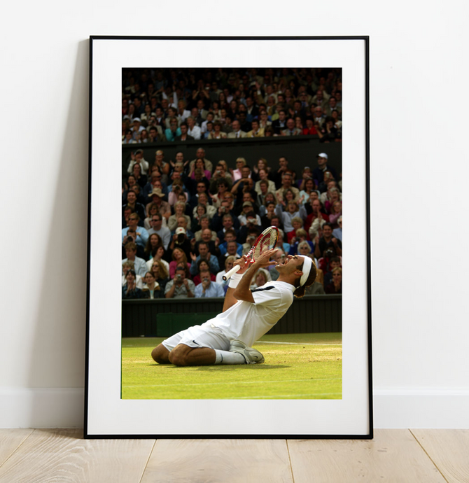 Joy from Federer, Wimbledon 2004