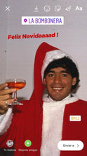 Charger l&#39;image dans la galerie, T-Shirt &quot;Story Maradona Feliz Navidad&quot; blanc
