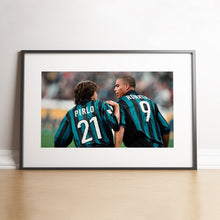 Load image into Gallery viewer, Pirlo and Ronaldo with Inter Milan, 1998
